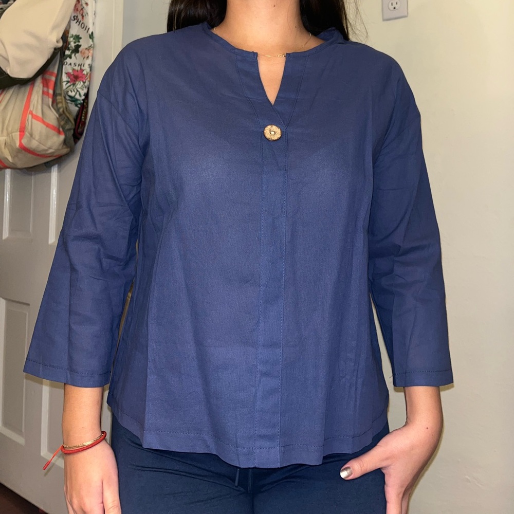 Navy Blue Women's Top